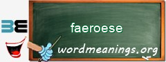 WordMeaning blackboard for faeroese